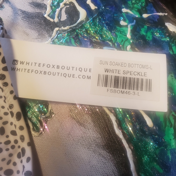 WHITE FOX SWIM Sun Soaked Bottoms in White Speckle - Picture 4 of 7